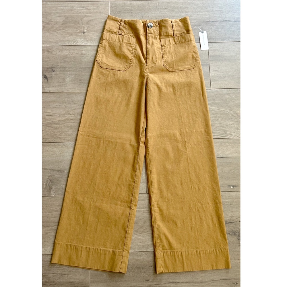 Anthropologie Maeve The Colette Cropped Wide-Leg Pants Size 26 NEW
